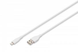 Silikoninis Usb-a į Lightning laidas 2m 12w Mfi baltas