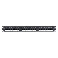 Patch panel 19'' kat.6 24 portai Utp Lsa, Juoda