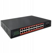 Qoltec Gigabit Ethernet tinklo komutatorius | 24x RJ45 | 2x SFP | 1000Mb/s
