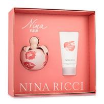 Dovanų rinkinys Nina Ricci Nina Fleur gėlių–vaisių EDT 80 ml + kūno losjonas