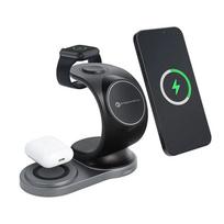 Belaidis įkroviklis Forcell 3in1 (MagSafe) (Phone; Pods; Watch) 15W juodas