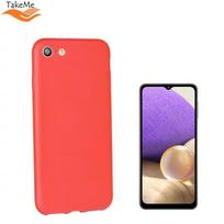 Pferd TakeMe Soft jausmas itin plonas matinis galinio dangtelio dėklas, skirtas Samsung Galaxy A32 (A326) 5G Raudona