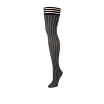 Kix'ies Annabelle Thigh-High Stockings Pilkas Pinstripe Size C