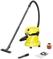 Kärcher WD 2 V-15/4/18/C, 1000 W, Būgninis dulkių siurblys, Sausas ir drėgnas valymas, Dulkių maišelis, 15 l, Filtravimas