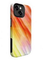 Dėklas Evelatus Armor Case iPhone 15 TPU + PC Dubultā Slāņa Pielāgojams Dzeltenā Oranžā Druka Šoku Izturīga Cieta Aizsardzība