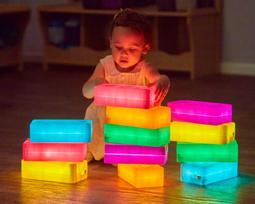 TTS Light Up Glow Construction Bricks 12pk