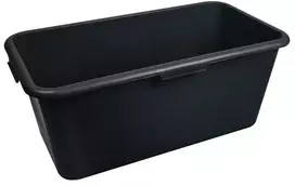 Plastikinė stačiakampė, statybinė dėžė, juodos sp., 45 l