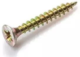 Medsraigčiai, geltonai cinkuoti PZ, 6,0 x 60/40 mm, 100 vnt.
