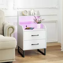 Koduva Naktinis staliukas su įkrovimo stotele ir LED apšvietimu