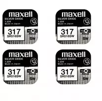 Maxell sidabro oksido baterijos 317 SR516SW 1.55V, 4vnt.