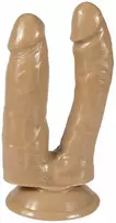 Dvigubas dildo, rudas