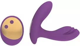 Nuotolinio valdymo pultelis dildo formos vibratorius, violetinis