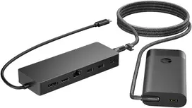 Kompiuterio Priedas - HP Universal USB-C Multiport Hub Su 65W Maitinimo Adapteriu, 2x USB-A, HDMI, RJ-45, Juodas