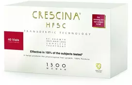 Labo, Crescina, Transdermic HFSC 1300, For Growth Stimulation, Ampoules Treatment Serum, For Scalp, For Women, 20 + 20 pcs, 3.5 ml