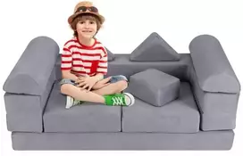 Vaikų žaidimų sofa Pilka 9 vnt.