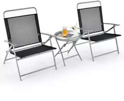 Lauko kėdžių ir kavos staliuko komplektas 3 vnt.