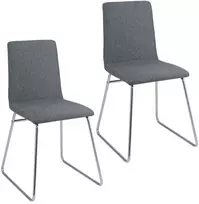 Valgomojo kėdės pilkos/sidabrinės 2 vnt.