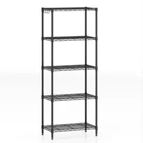 Metalinis stelažas 59 x 34 x 152 cm juodas