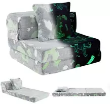 Vaikiška sulankstoma sofa (pilka)
