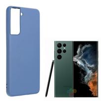 Pferd TakeMe Soft jausmas itin plonas matinis galinio dangtelio dėklas, skirtas Samsung Galaxy S22 Ultra 5G Dark Mėlyna