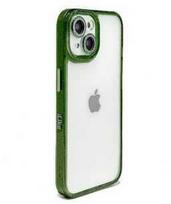 Dėklas iLike Apple iPhone 15 Pro Max STARS LENS ACRYLIC COVER Žalias