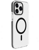 Dėklas Evelatus Apple iPhone 15 Pro Max Clear Case PC+TPU With MagSafe Transparent Juodas