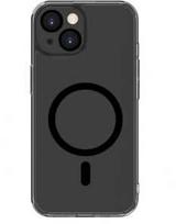 Dėklas Evelatus Apple iPhone 15 Plus Clear Case With MagSafe and Camera Protection Transparent Juodas