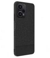 Dėklas iLike Xiaomi Redmi Note 12 / Poco X5 Plastic Leather Back Cover Juodas