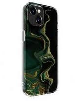 Dėklas Evelatus Apple iPhone 15 PC Customized Print Design Marble Dark Žalias