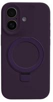 Evelatus iPhone 16 Premium MagSafe ar statīvu Soft Touch Silikona Vāciņš Purpura