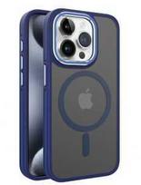 Dėklas iLike Apple iPhone 15 DUAL METAL FRAME MAGSAFE CASE Mėlyna