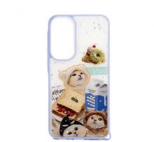 Dėklas iLike Samsung Galaxy A55 EPOXY CARTOON COVER Baltas Mėlyna