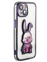 iLike Apple iPhone 13 Silikoninis dėklas Print Desire Rabbit Violetinė