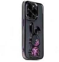 iLike Apple iPhone 14 Pro Max Silikoninis dėklas Print Desire Rabbit Violetinė