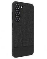 Dėklas iLike Samsung Galaxy S23 Plus Plastic Leather Back Cover Juodas