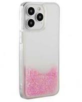 iLike Tylny pokrowiec Apple iPhone 15 Pro Silikoninis dėklas Vanduo Glitter Rožinė ILIAPP15PSWGP