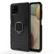 TakeMe Armor galinio dangtelio dėklas su stovu / piršto žiedu / magneto elementu automobiliniam laikikliui Samsung Galaxy A42 (A426B) 5G Juodas