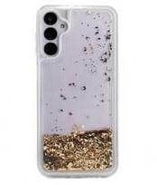 iLike Samsung Galaxy A54 5G Silikoninis dėklas Vanduo Glitter Gold