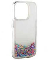 iLike Apple iPhone 14 Silikoninis dėklas Vanduo Glitter Rainbow