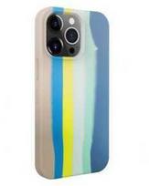 Dėklas Evelatus Apple iPhone 15 Pro Silicone case Multi-Colored Mėlyna Rožinė