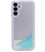 iLike Samsung Galaxy A34 5G Silikoninis dėklas Vanduo Glitter Mėlyna