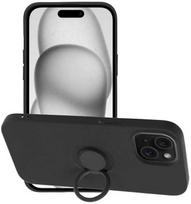 Pferd TakeMe Finger Ring Minkštas silikoninis nugaros dėklas automobilio laikiklio magnetas Apple iPhone 15 Pro Max Juodas