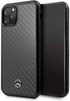 Dėklas Mercedes-Benz Apple iPhone 11 Pro Max Hard Case Leather Carbon Fiber Juodas