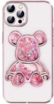 iLike Apple iPhone 14 Pro Silikoninis dėklas Print Desire Bear Rožinė