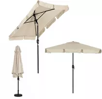 Didelis rusvas stačiakampis sodo skėtis 200 x 130 cm Multigarden
