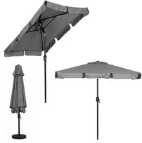 Didelis pilkas stačiakampis sodo skėtis 200 x 130 cm Multigarden