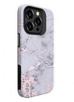Dėklas Evelatus Apple iPhone 15 Pro Max Armor case TPU+PC Customized Print Design Marble Sidabrinis