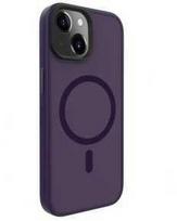 Dėklas Evelatus Apple iPhone 15 Hybird Case With Magsafe PC+TPU Deep Violetinė