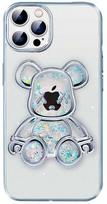 iLike Apple iPhone 14 Pro Silikoninis dėklas Print Desire Bear Sidabrinis