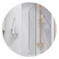 Apvalus berėmis LED apšviečiamas vonios veidrodis, 70 cm